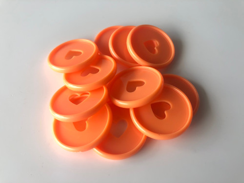 Plastic Planner Discs - Medium (35mm) - Orange - Set of 11